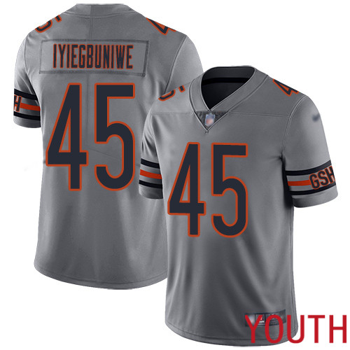 Chicago Bears Limited Silver Youth Joel Iyiegbuniwe Jersey NFL Football 45 Inverted Legend
